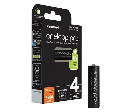 PANASONIC HR6 AA 3HCDE/4BE ENELOOP PRO N, 2500 mAh (Blistr 4ks)/Bazar