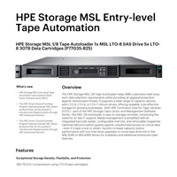 HPE Storage MSL 1/8 Tape Autoloader 1xMSL LTO8 SAS Drive 5xLTO8 30TB Data Cartr (R1R75B+AH166A+Q6Q68A+5xQ2078A+Q2015A)
