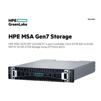 HPE MSA 2070 SFF 2x32Gb FC 4-port Controller 12x1.92TB SSD 4x32Gb SFP FC XCVR 23TB Storage Array Smart Choice