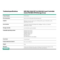 HPE MSA 2060 SFF 2x12Gb SAS 4-port Controller 12x2.4TB HDD 29TB Storage Array Smart Choice
