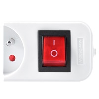 Solight prodlužovací přívod, 3 zásuvky, bílý, 10m, vypínač