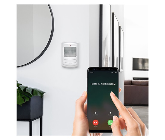 Solight GSM alarm, pohybový senzor, dálk. ovl., bílý