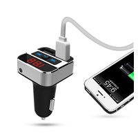 Solight FM transmitter s bluetooth připojením do auta, 2x USB + handsfree