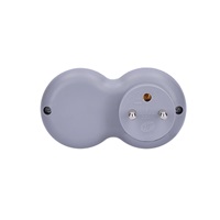 Solight rozbočka, 2x 10A, bílá-šedá