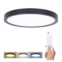 Solight LED osvětlení s dálkovým ovladačem Estela Black, 36W, 2700lm, 30cm, změna chromatičnosti, stmívatelné