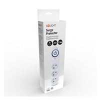 Solight přepěťová ochrana, 3 zásuvky, 1,5m, bílá