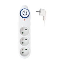 Solight přepěťová ochrana, 3 zásuvky, 1,5m, bílá