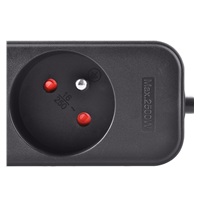 Solight prodlužovací přívod, 4 zásuvky, černý, 3m