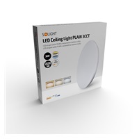 Solight LED stropní světlo Plain, 3CCT, 36W, 2520lm, 3000K, 4000K, 6000K, kulaté, 45cm