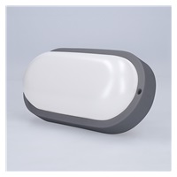 Solight LED venkovní osvětlení oválné, 13W, 910lm, 4000K, IP54, 21cm, šedá barva