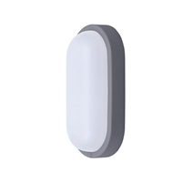 Solight LED venkovní osvětlení oválné, 13W, 910lm, 4000K, IP54, 21cm, šedá barva