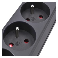 Solight prodlužovací přívod, 3 zásuvky, černý, 2m