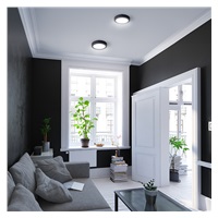 Solight LED mini panel CCT, přisazený, 18W, 1530lm, 3000K, 4000K, 6000K, kulatý, černá barva