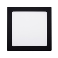 Solight LED mini panel CCT, přisazený, 18W, 1530lm, 3000K, 4000K, 6000K, čtvercový, černá barva