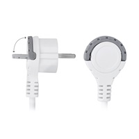 Solight 2z + USB A+C 17W, cestovní prodlužovací přívod 1.5m, bílý