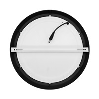 Solight LED mini panel CCT, přisazený, 24W, 1800lm, 3000K, 4000K, 6000K, kulatý, černá barva