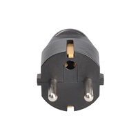 Solight zástrčka přímá, IP20, černá