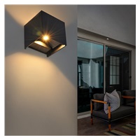 Solight LED venkovní nástěnné osvětlení Parma, 6W, 420lm, 3000K, černá