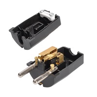 Solight zástrčka přímá, IP20, černá