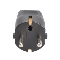 Solight zástrčka přímá, IP20, černá