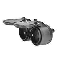 Solight dvojzásuvka do vlhka, IP44, černá