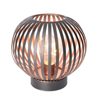 Solight kovová kulatá lucerna se žárovkou s micro LED, teplá bílá, měděná, 3xAA, 19cm