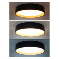 Solight LED osvětlení s dálkovým ovladačem Larios Black, 48W, 3360lm, 39cm, změna chromatičnosti, stmívatelné