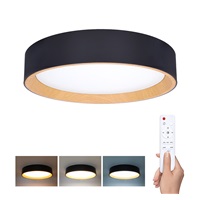 Solight LED osvětlení s dálkovým ovladačem Larios Black, 48W, 3360lm, 39cm, změna chromatičnosti, stmívatelné