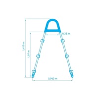 Marimex schůdky k bazénům - výška stěny do 1,07 m - šedé