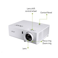 ACER Projektor PL6820 Laser, FHD (3840 x 2160), 6000 ANSI, 50 000 : 1,  2x HDMI, 2 x repro 15W, 4.8 kg, životnost lampy