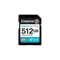Kingston SDXC karta 512GB Canvas Go! Plus, R:200/W:160MB/s, Class 10, UHS-I, U3, V30