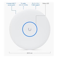 UBNT UniFi U7-Pro-XGS, bez PoE adaptéru, bílá