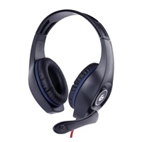 GEMBIRD sluchátka s mikrofonem GHS-05-B, gaming, černo-červená, 1x 4-pólový 3,5mm jack