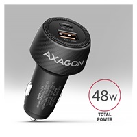 AXAGON PWC-PQ48, nabíječka do auta 48W, výstup USB-A + USB-C, PD3.0/PPS/QC4+/SFC/Apple