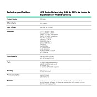 HPE Aruba Networking 9114 4x SFP+ 4x Combo 1x Expansion Slot Hybrid Gateway R9M45AR RENEW