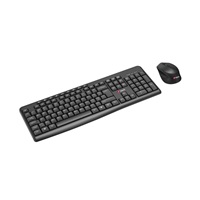 C-TECH klávesnice s myší WLKMC-04, Bezdrátový set 2.4GHz, CZ, Černá