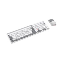 C-TECH klávesnice s myší WLKMC-05W, Bezdrátový set 2.4GHz, CZ, Bílá