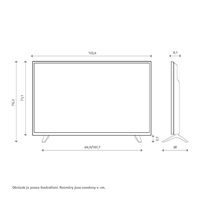 TCL 55T7B 55" TV, 4K Ultra HD, QLED, Google TV, WiFi, Bluetooth, Direct LED, Dolby Digital, HDR, Dolby Vision