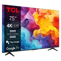 TCL 75V6B 75" TV, 4K Ultra HD, LED, Google TV, Bluetooth, WiFi, Miracast, HDR, Dolby Audio