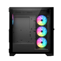 VeinX case GL29AL-BK, ATX, Průhledná bočnice, 4x 120mm ARGB Fan, ARGB Hub, Černá