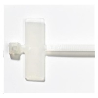 Solarix Stahovací pásek s popisovatelným štítkem, 2,4 x 103 mm, bílý, 100ks SXSPS-103-WH