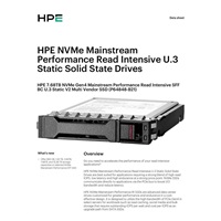 HPE 7.68TB NVMe Gen4 Mainstream Performance Read Intensive SFF BC U.3 Static V2 Multi Vendor SSD P64848-B21 RENEW