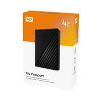 BAZAR - WD My Passport Portable 4TB, Externí HDD, USB 3.0, černá (Bez příšlušenství)