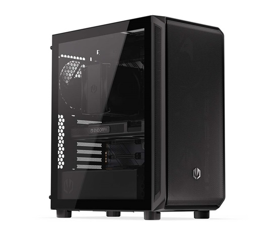 Endorfy skříň Arx 500 Core / ATX / 2 x 140mm fan (až 7 fans) / 2xUSB-A / USB-C / tvrzené sklo  / mesh panel /  černá