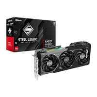 ASRock VGA AMD Radeon RX 9070 XT Steel Legend Dark 16GB, RX 9070 XT, 16GB GDDR6, 3xDP, 1xHDMI