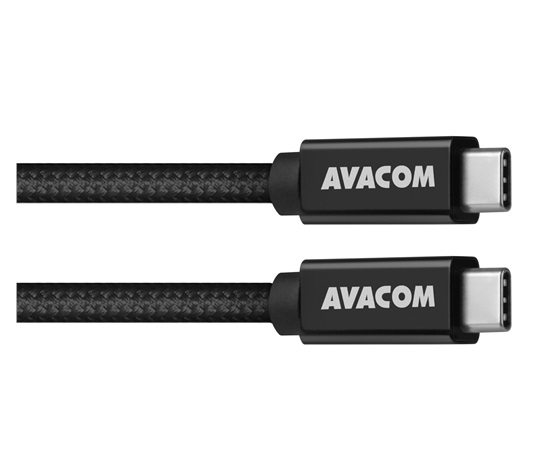 Datový a nabíjecí kabel USB Type-C - USB Type-C, 100cm, 100W E-Mark, černý