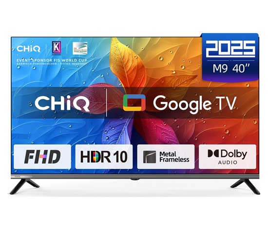 BAZAR - CHiQ L40M9E TV 40", Full HD, smart, Google TV, Dolby Audio, dbx-tv, HDR 10 - Poškozený obal (Komplet)