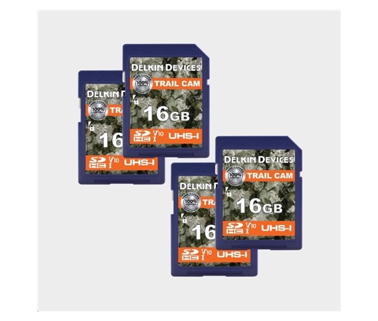 Delkin SDHC Trail Cam R100/W30 (V10) 16GB (4-pack)