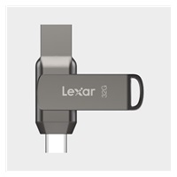 Lexar JumpDrive Dual Drive D400 Type-C/Type-C & Type-A, up to 100MB/s read (USB 3.1) 32GB