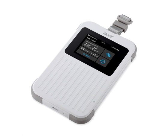 ACER Router Connect Enduro M6E,20GB SIMO,5G,LTE,2.4" touch display,Wifi,NFC,USB-C,2.4GHz,8000mAh,White